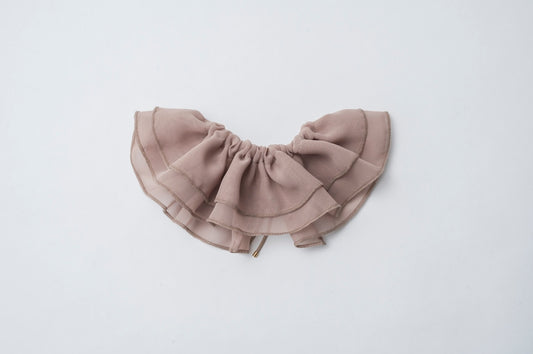Chiffon Ruffle Pet Scrunchie | Pink Beige