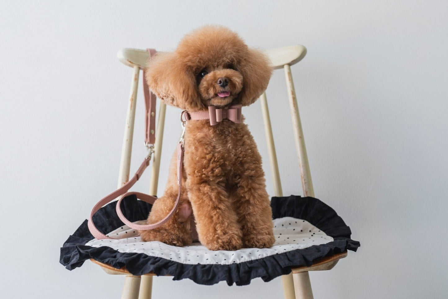 The Pink Bow Tie Collar | Soft Eco-Suede