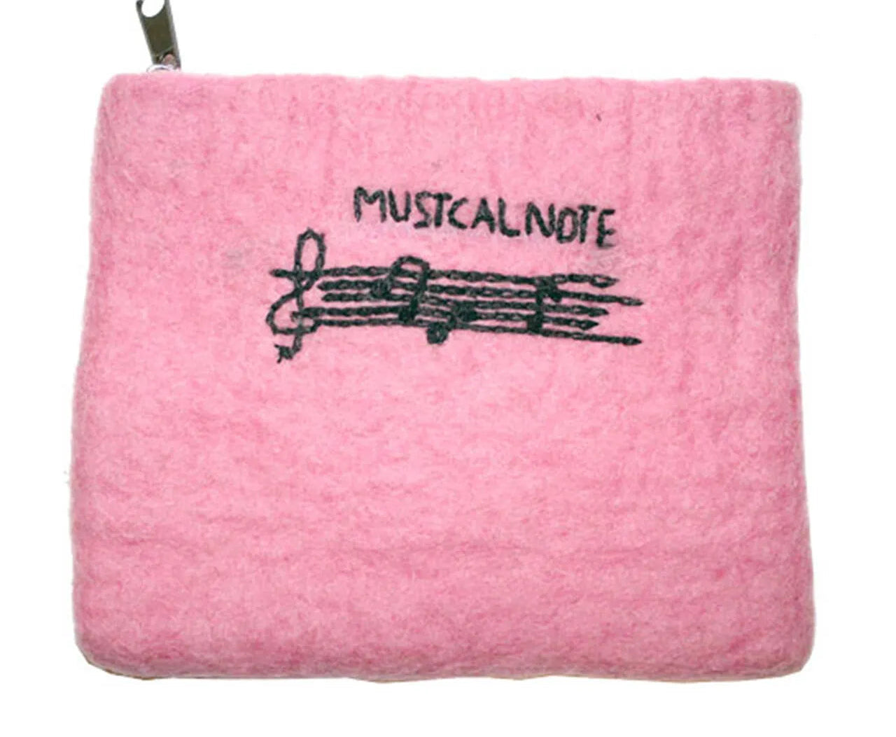 Handmade Felt Pouch - MUSICAL NOTE