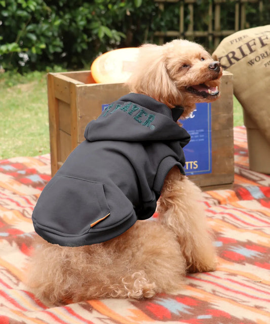 Brushed Back Fleece Dog Hoodie – Charcoal