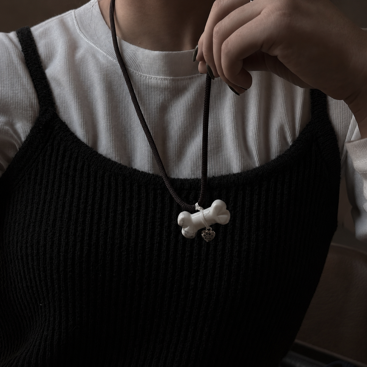 Sodalite Bone Necklace