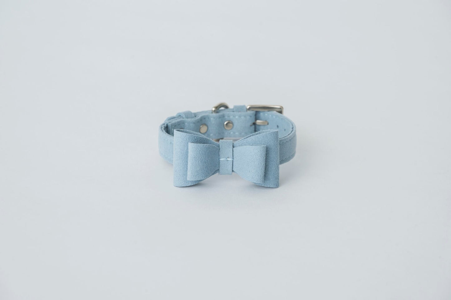 The Blue Bow Tie Collar | Soft Eco-Suede