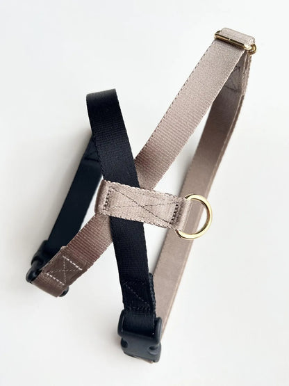 Dog Harness - black × beige