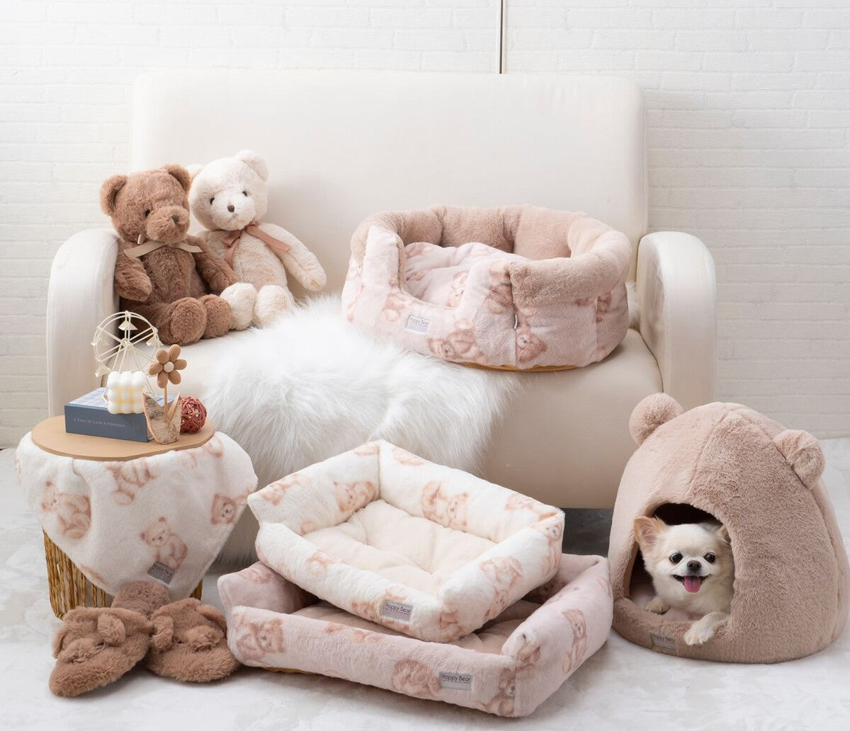 Happy Bear Blanket - beige