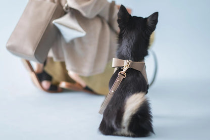 Ribbon Leather Harness - greige