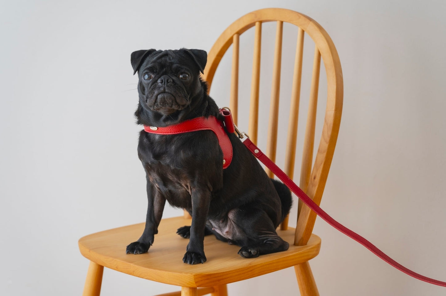 Ribbon Vegan Leather Harness | Red