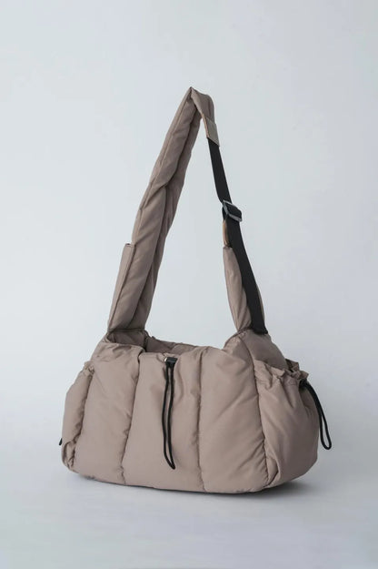 Fluffy Pet Carrier Bag - greige