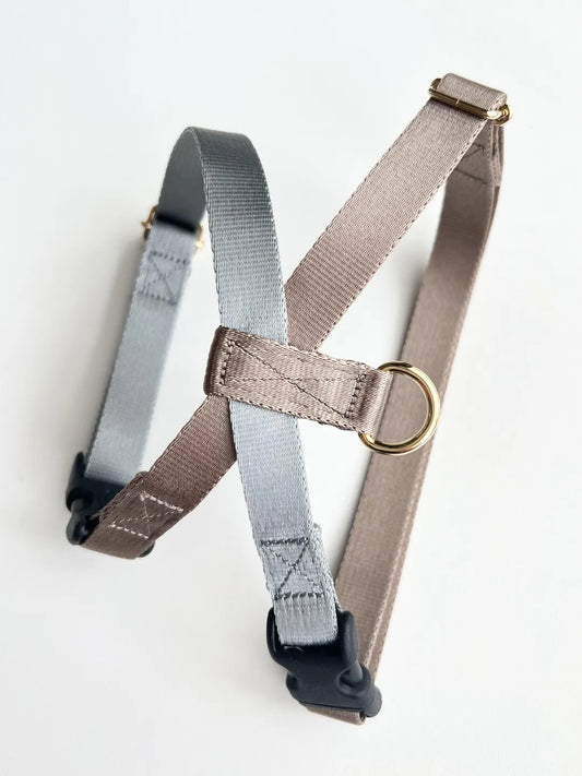 Dog Harness - blue gray × beige