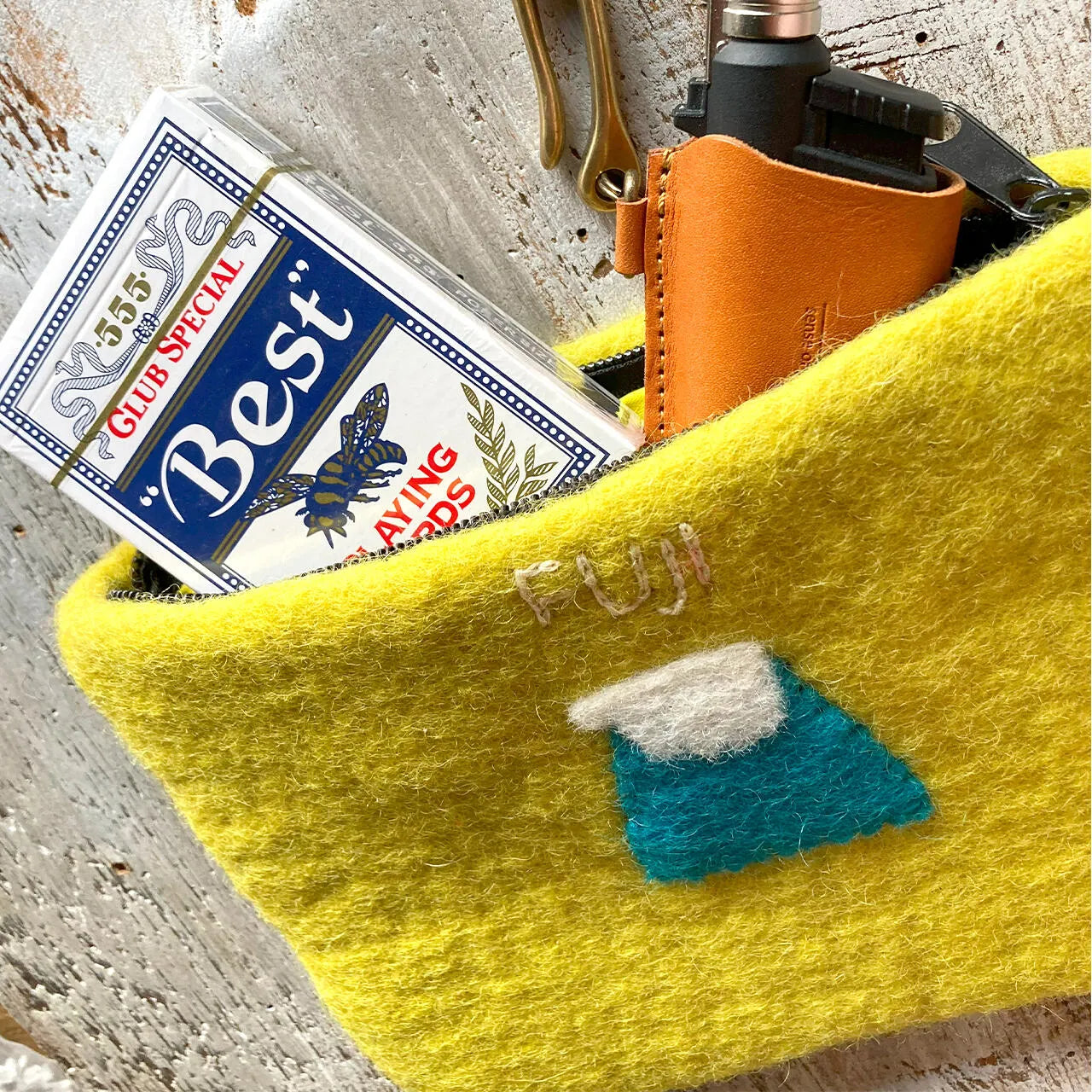 Handmade Felt Pouch - FUJI