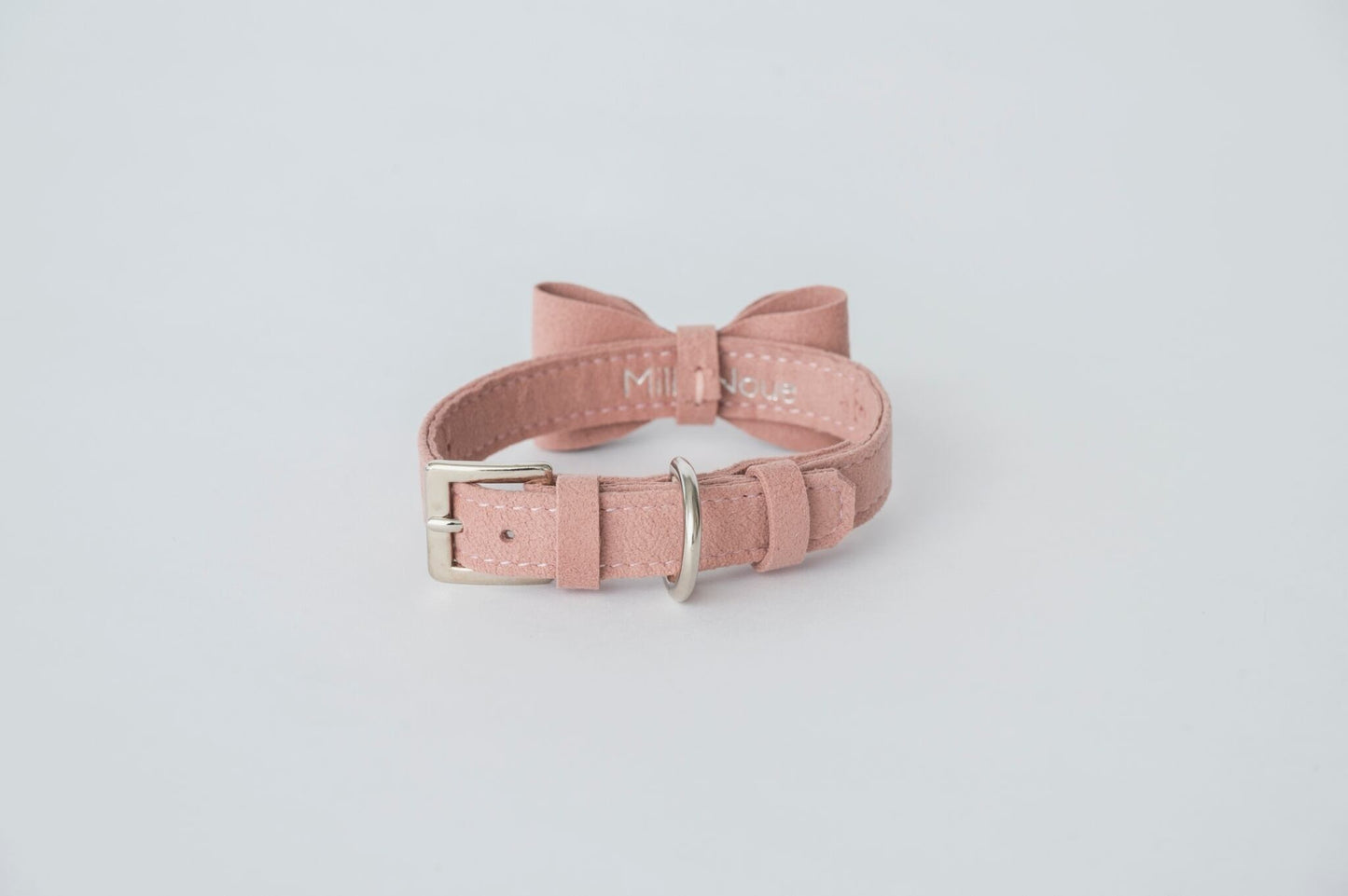 The Pink Bow Tie Collar | Soft Eco-Suede