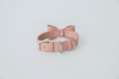 The Pink Bow Tie Collar | Soft Eco-Suede