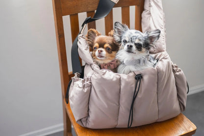 Fluffy Pet Carrier Bag - greige