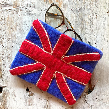 Handmade Felt Pouch - UNION JACK