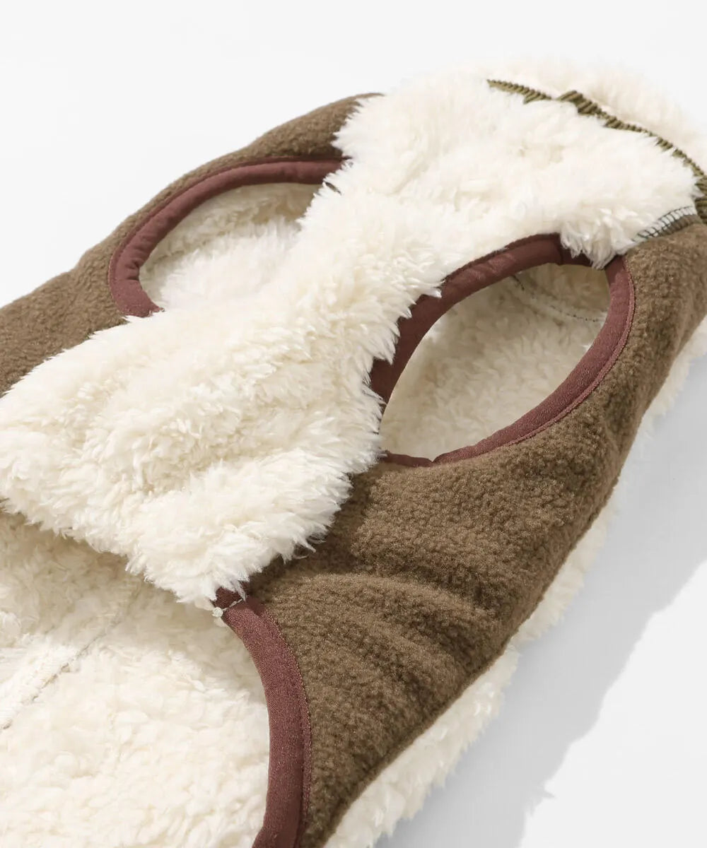 Warm Shaggy Boa Dog Vest - Brown
