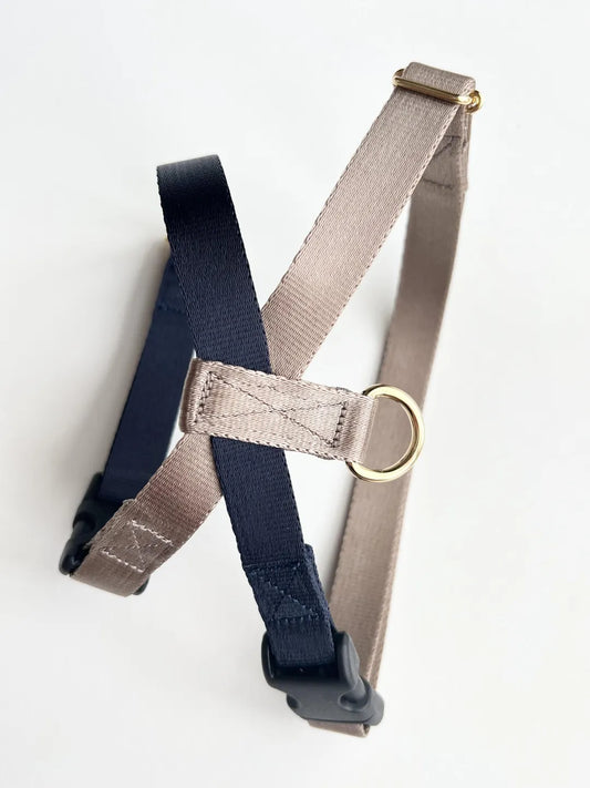 Dog Harness - navy × beige