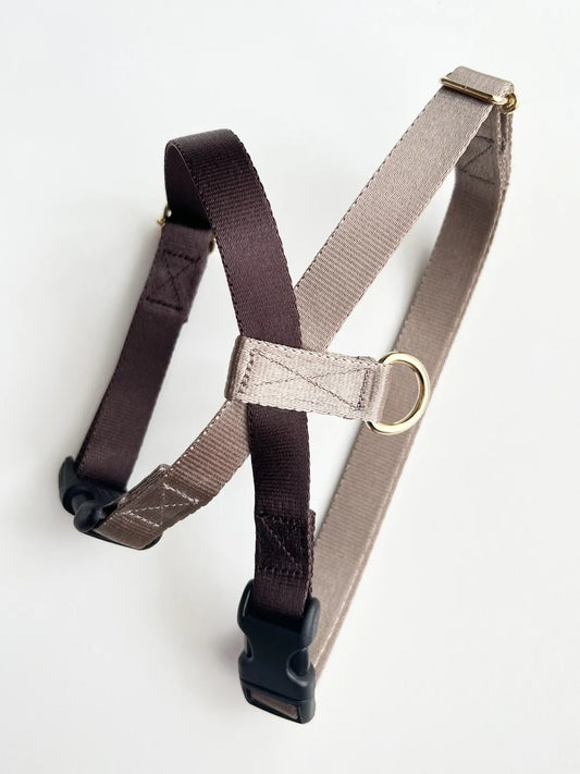 Dog Harness - brown × beige