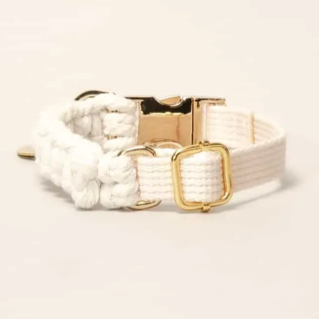 Macramé Collar - white