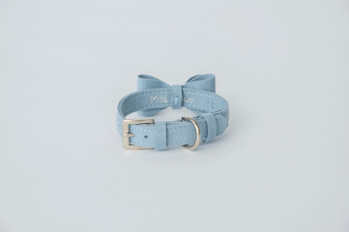 The Blue Bow Tie Collar | Soft Eco-Suede