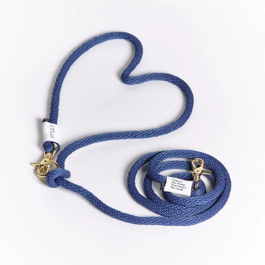 Hand Free Braid Leash - navy