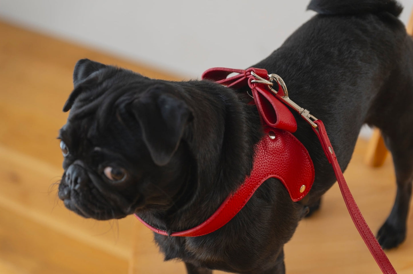 Ribbon Vegan Leather Harness | Red