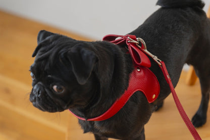 Ribbon Vegan Leather Harness | Red
