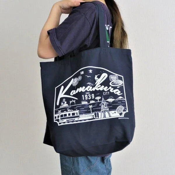 Tote Bag - Kamakura (navy / L)