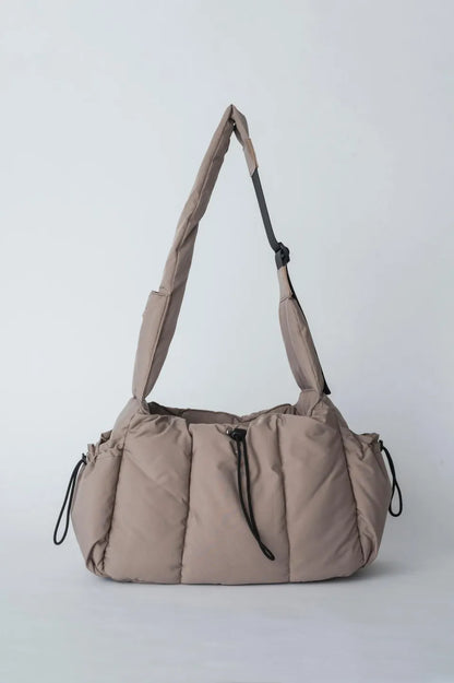 Fluffy Pet Carrier Bag - greige