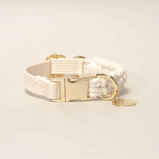 Macramé Collar - white