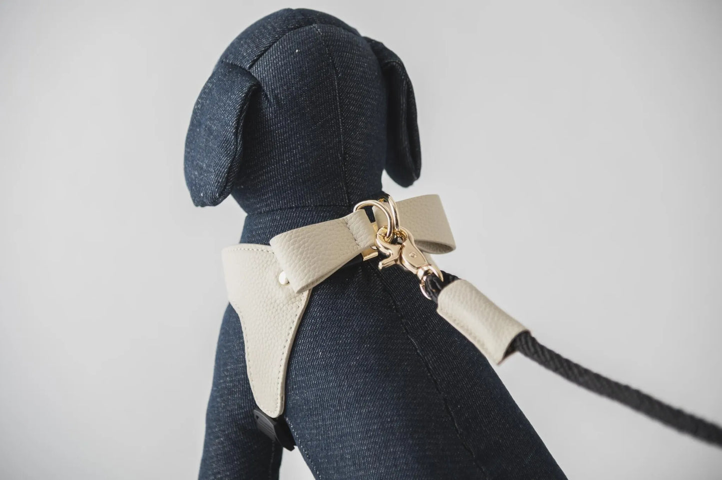 Ribbon Leather Harness - white