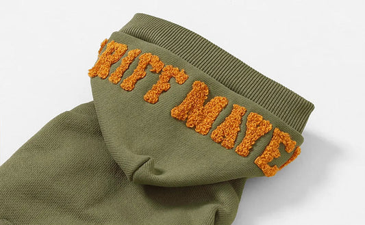 Brushed Back Fleece Dog Hoodie – Khaki