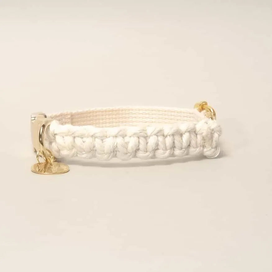 Macramé Collar - white