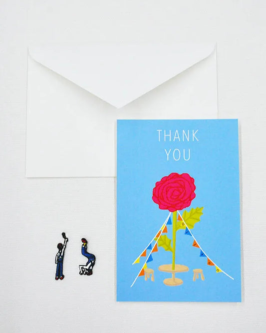 Greeting Card + Embroidered Patch - Thank You