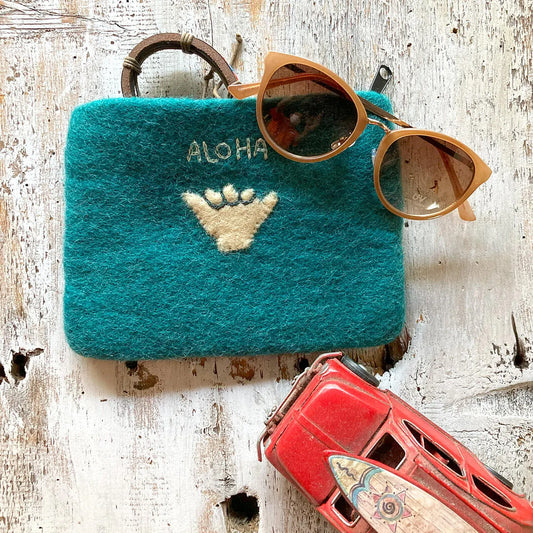 Handmade Felt Pouch - ALOHA