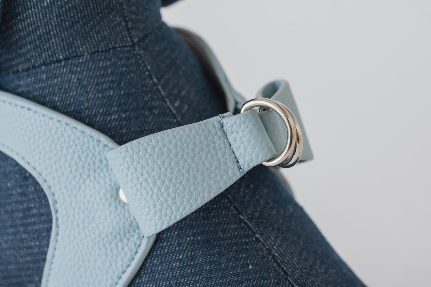 Ribbon Vegan Leather Harness | Blue