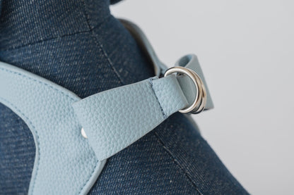 Ribbon Vegan Leather Harness | Blue