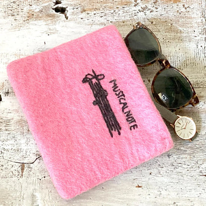 Handmade Felt Pouch - MUSICAL NOTE