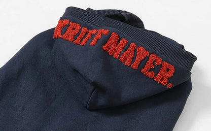 Brushed Back Fleece Dog Hoodie – Navy