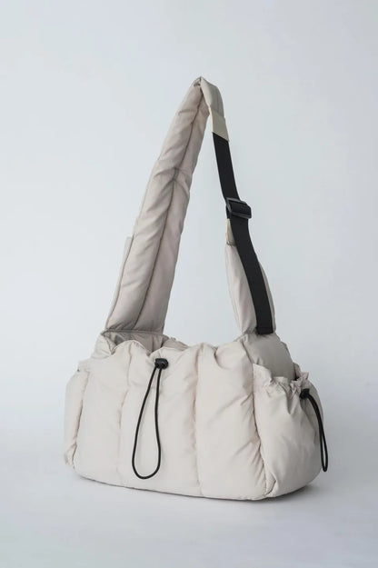 Fluffy Pet Carrier Bag - cream