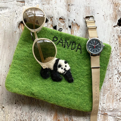 Handmade Felt Pouch - PANDA
