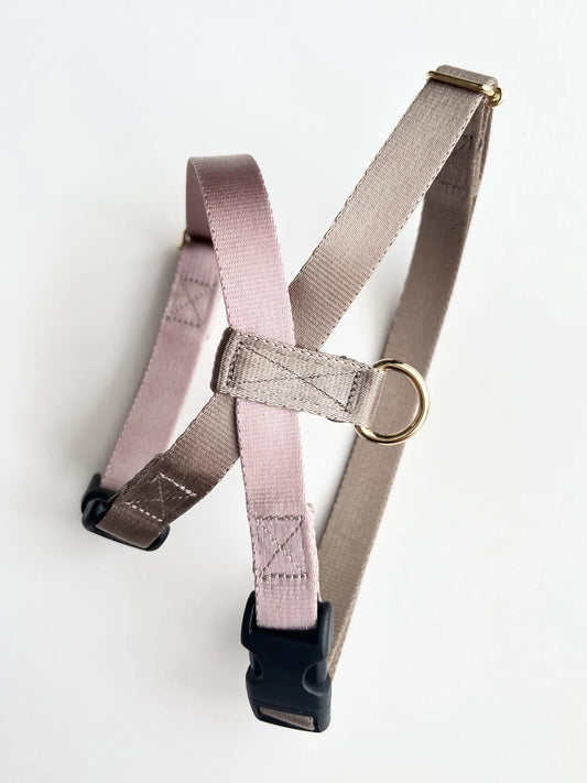 Dog Harness - pink beige × beige