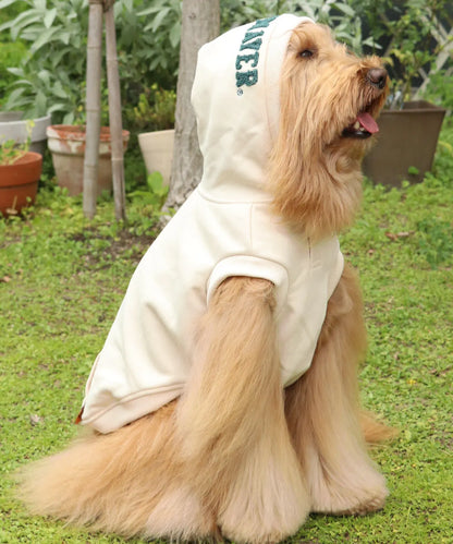 Brushed Back Fleece Dog Hoodie – Natural