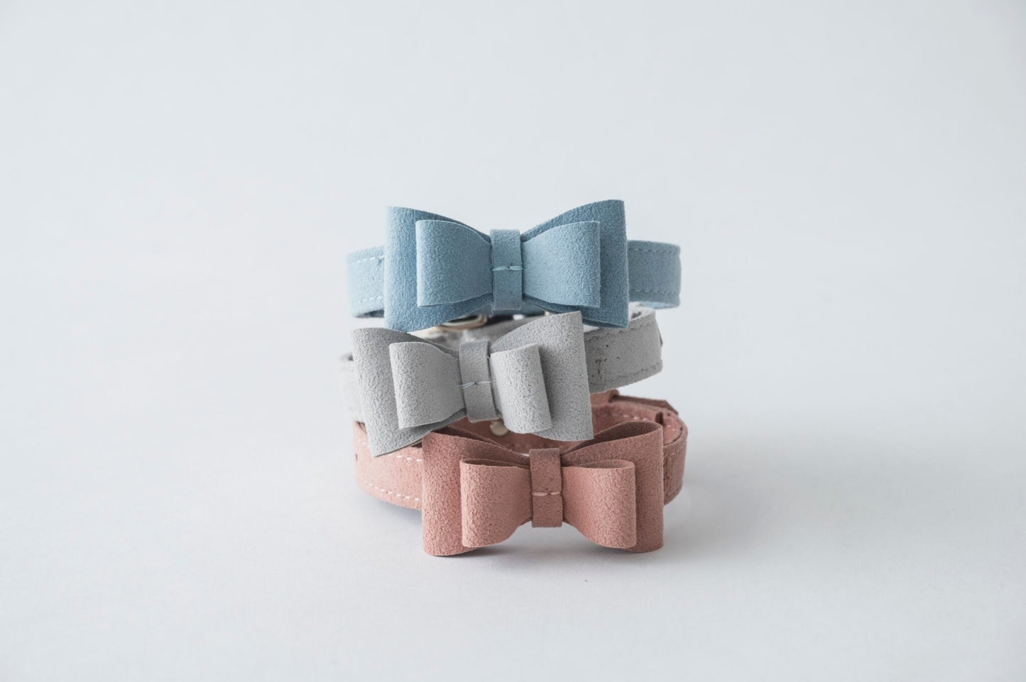 The Pink Bow Tie Collar | Soft Eco-Suede