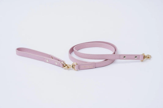 Leather Leash - pink