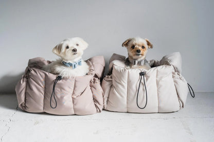 Fluffy Pet Carrier Bag - cream