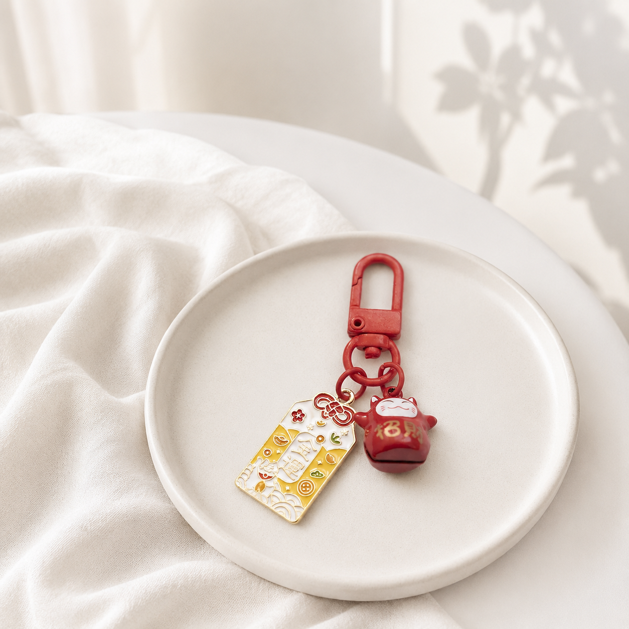 Omamori Lucky Cat Bell Charm | Pet Bells & Charms
