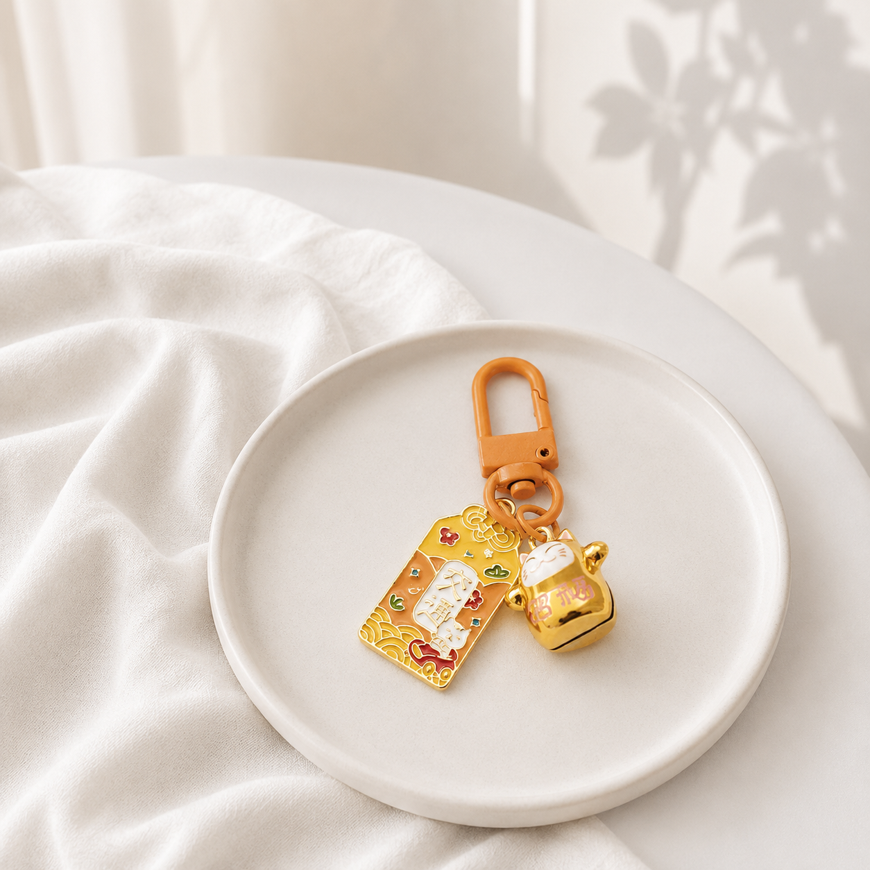 Omamori Lucky Cat Bell Charm | Pet Bells & Charms
