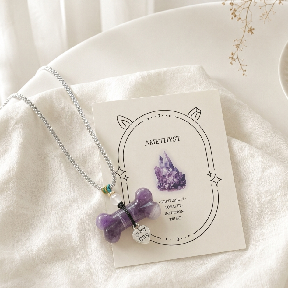 Amethyst Collar Charm