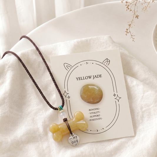 Yellow Jade Bone Necklace