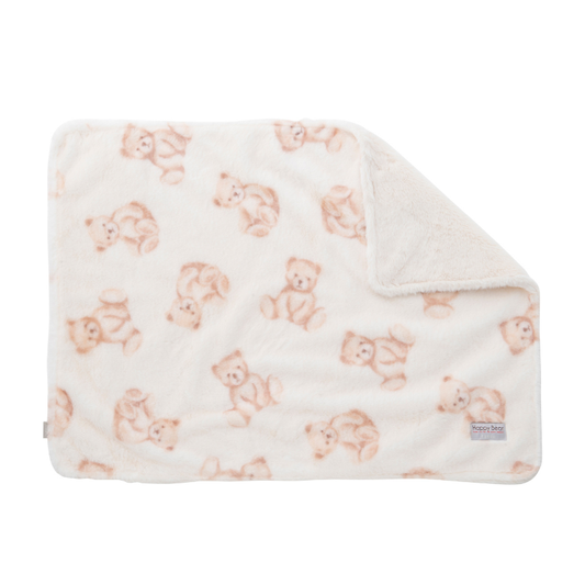 Happy Bear Blanket - ivory
