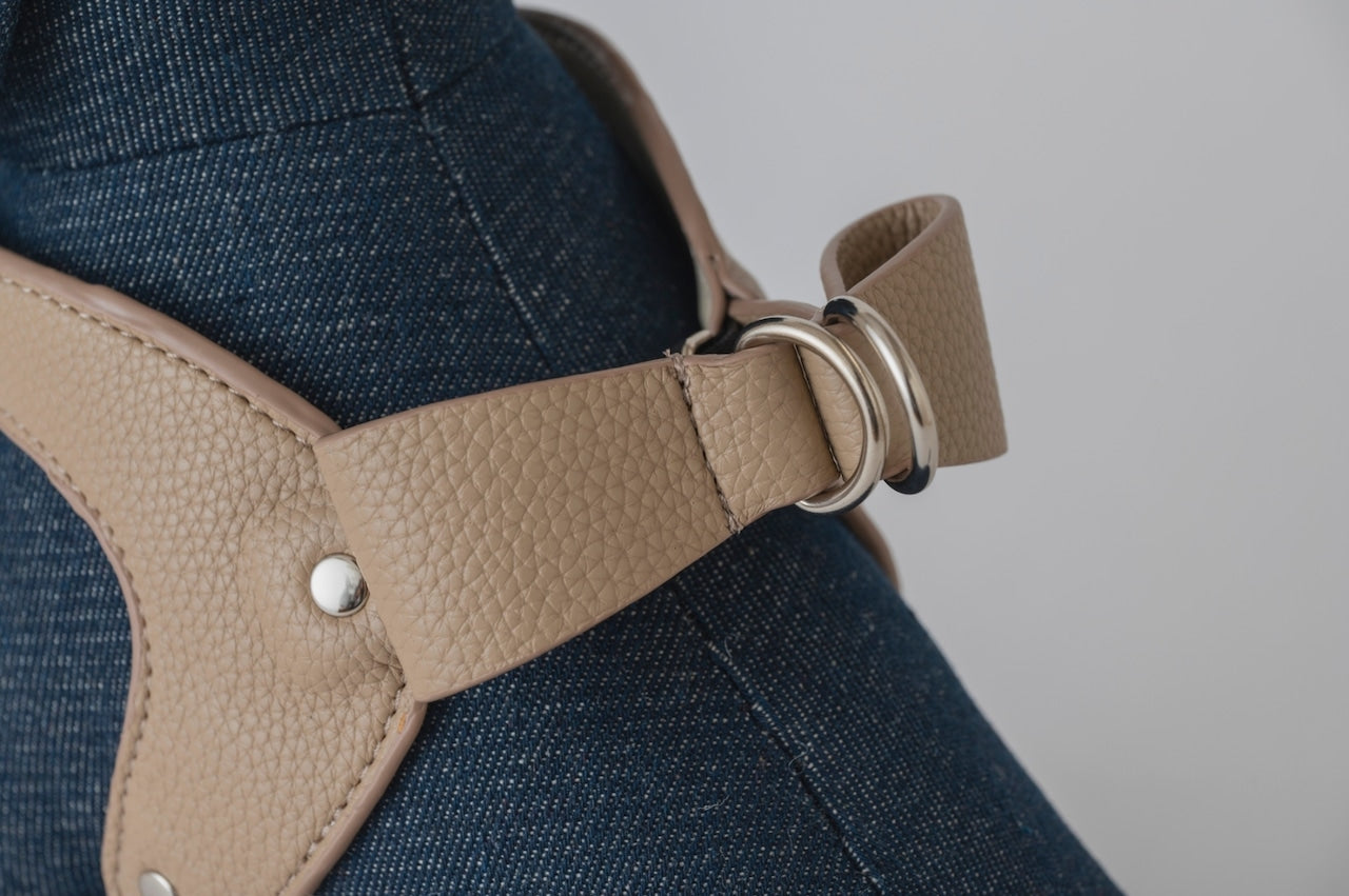 Ribbon Vegan Leather Harness | Brown